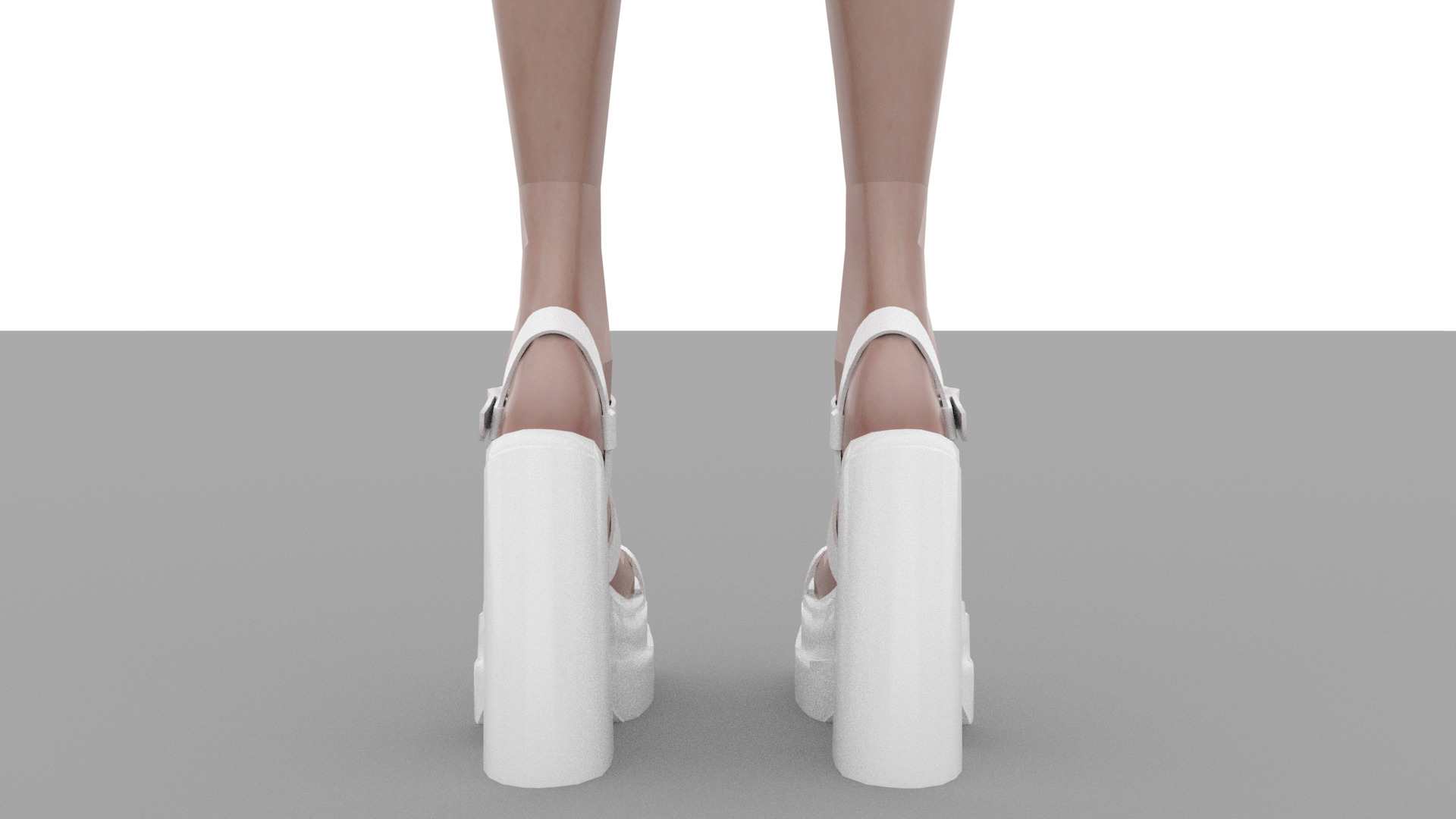 sandal female Low-poly 3D model_8