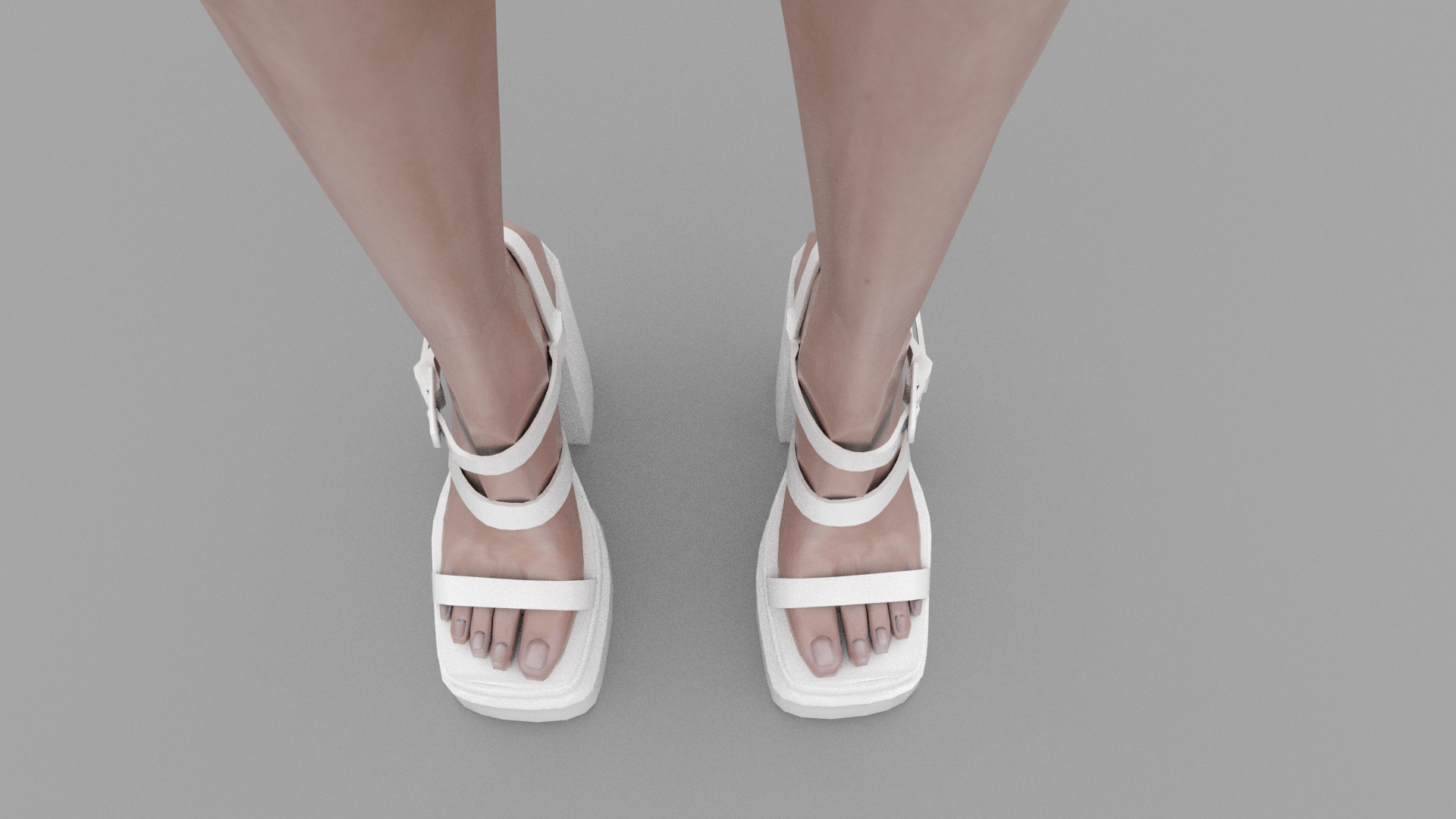 sandal female Low-poly 3D model_5