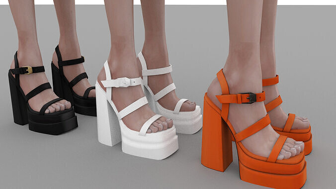 sandal female Low-poly 3D model