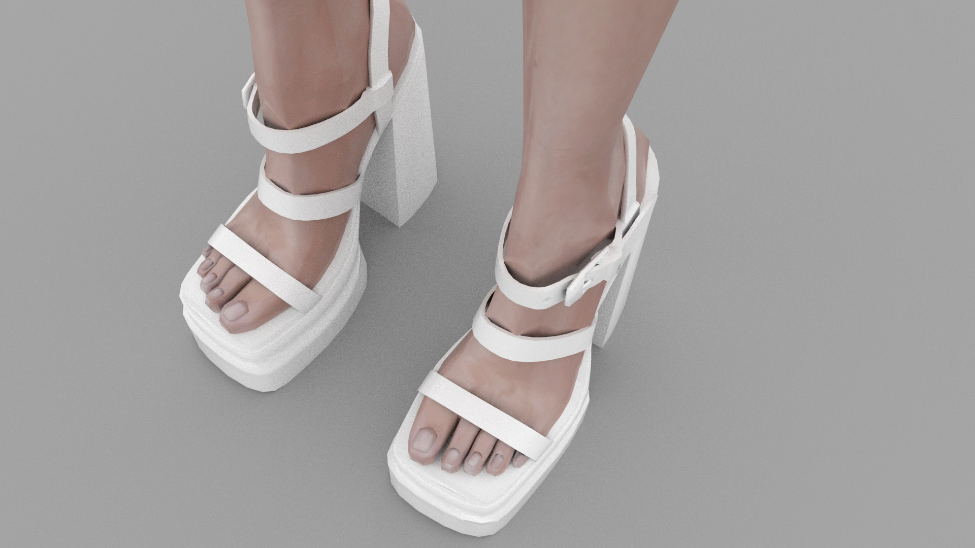 sandal female Low-poly 3D model_6