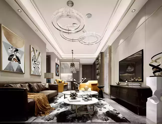 Luxury living room interior