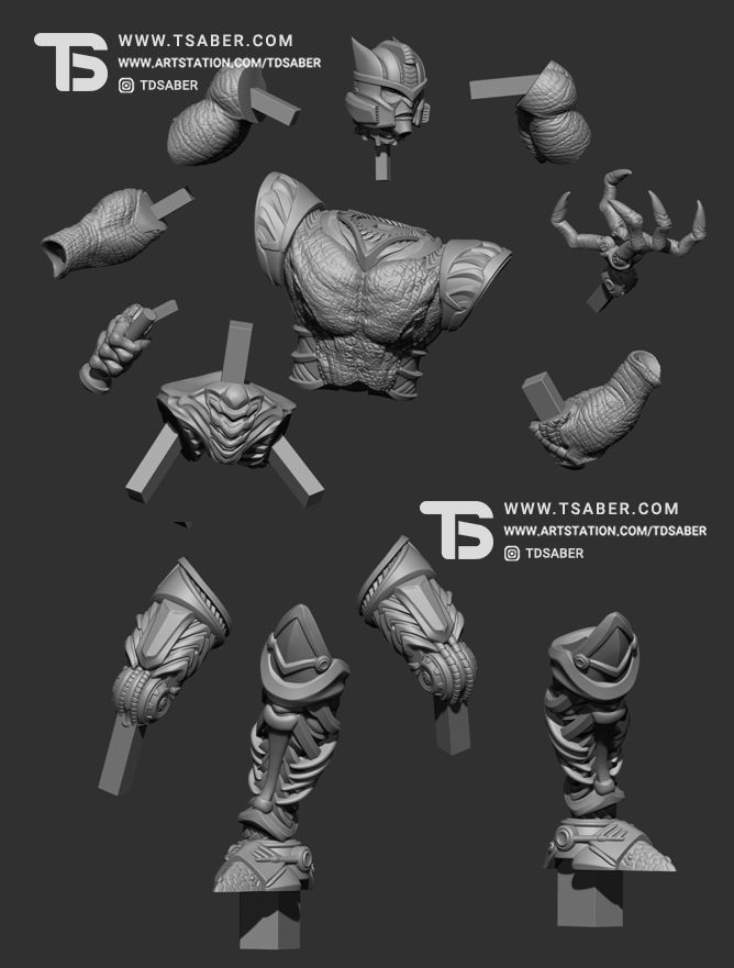 Dino Warrior  3D print model_7
