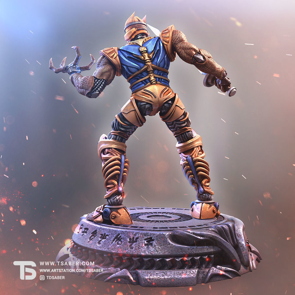 Dino Warrior  3D print model_5