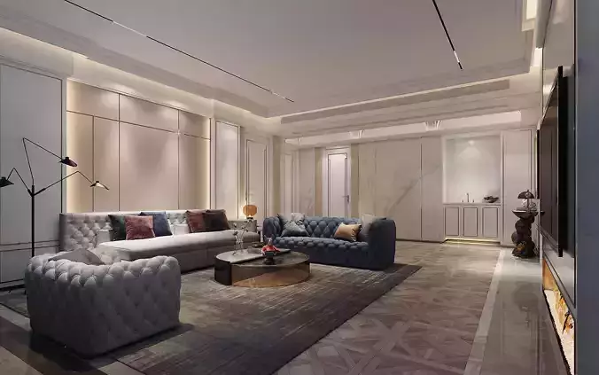 Luxury living room interior