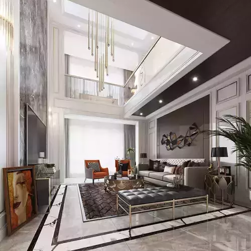 Luxury living room interior