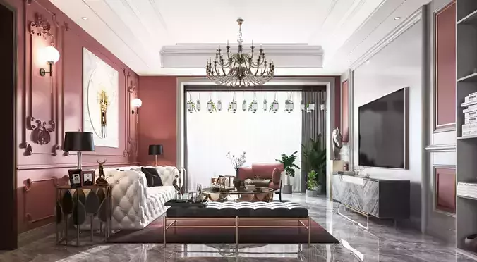 Luxury living room interior