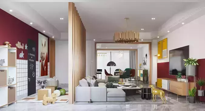 Luxury living room interior