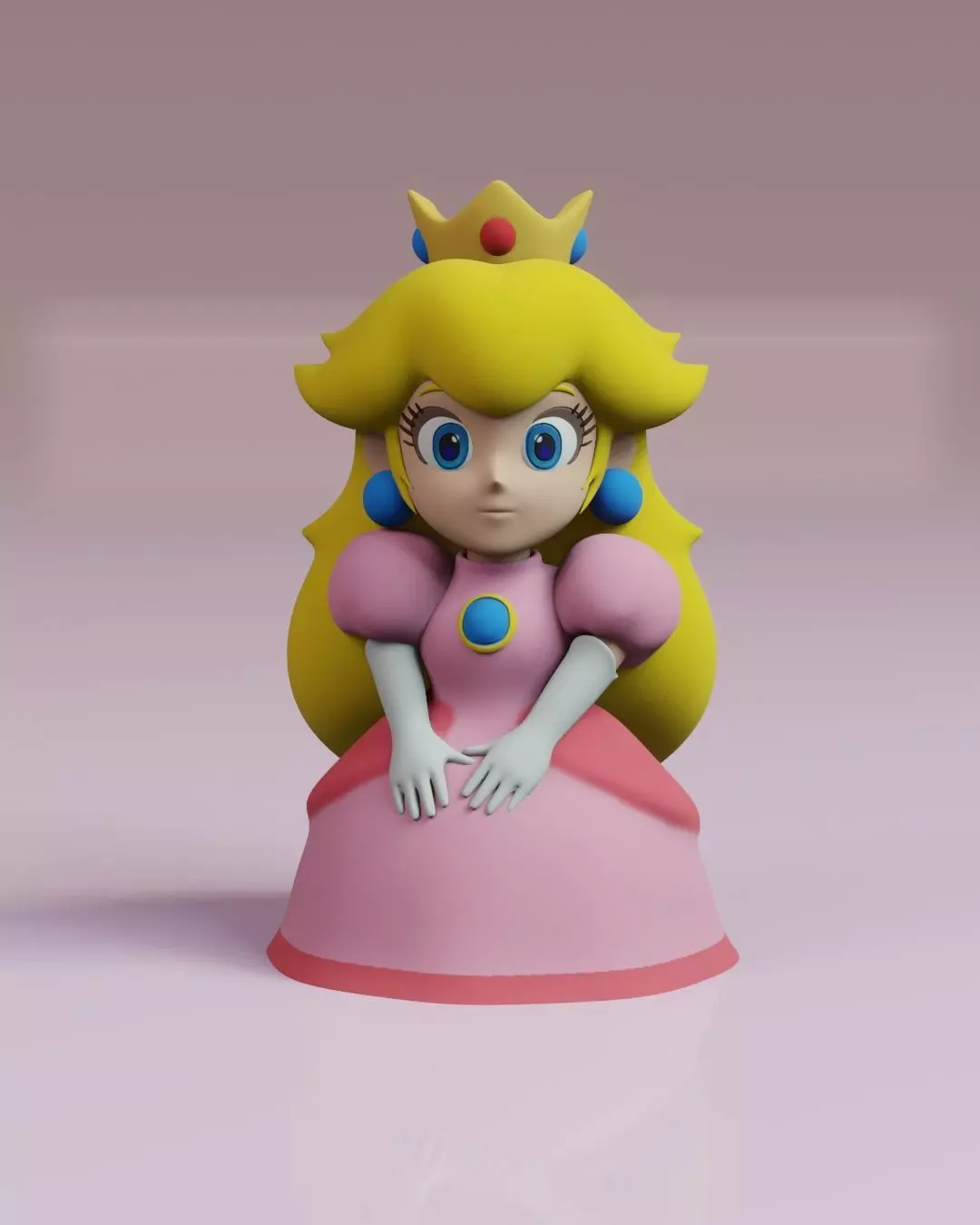 Princess Peach Mario 3D print model_0