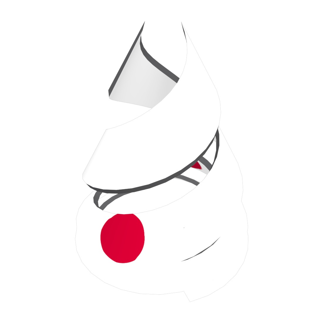 Japan Flag on a double helical spiral structure 3D model_12