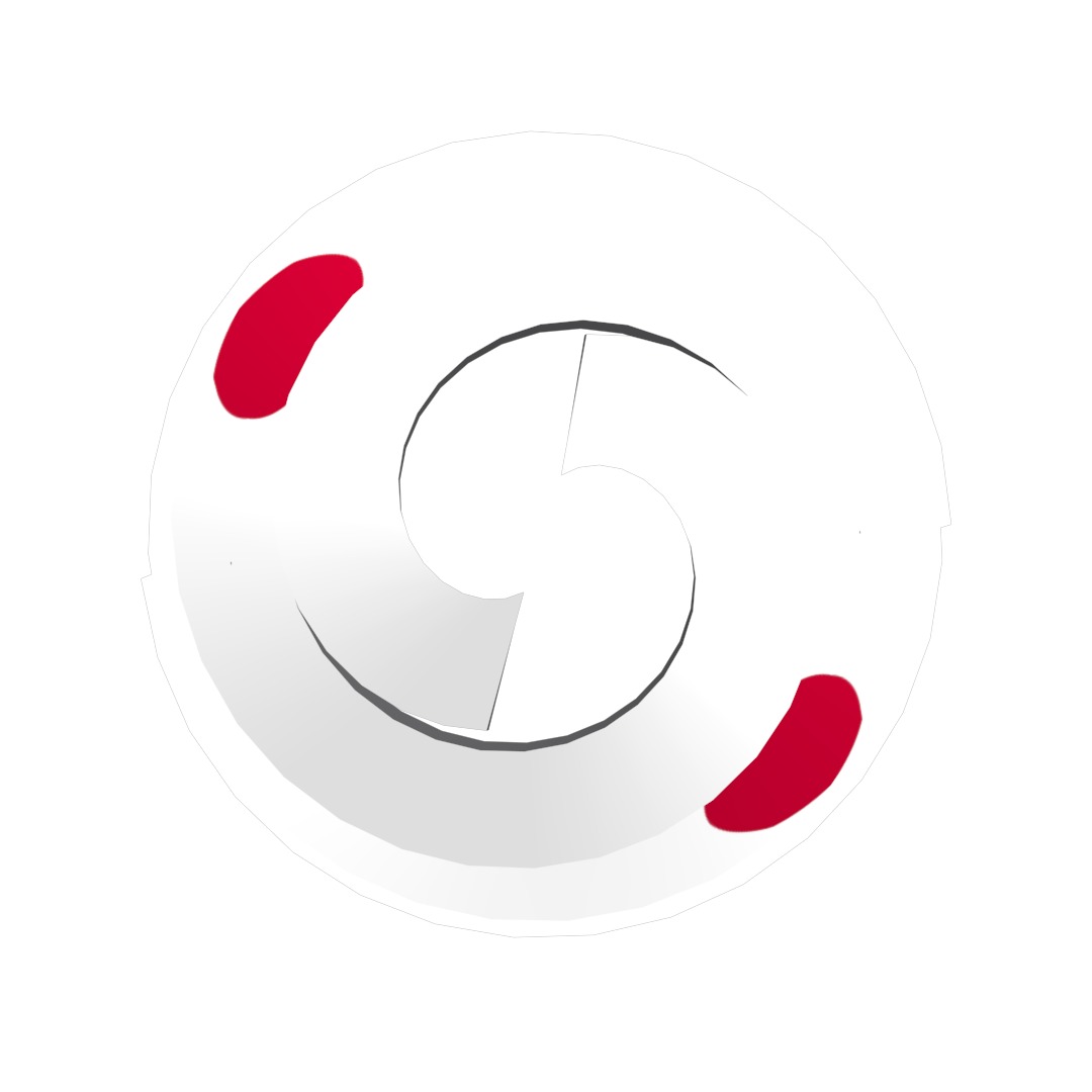 Japan Flag on a double helical spiral structure 3D model_10