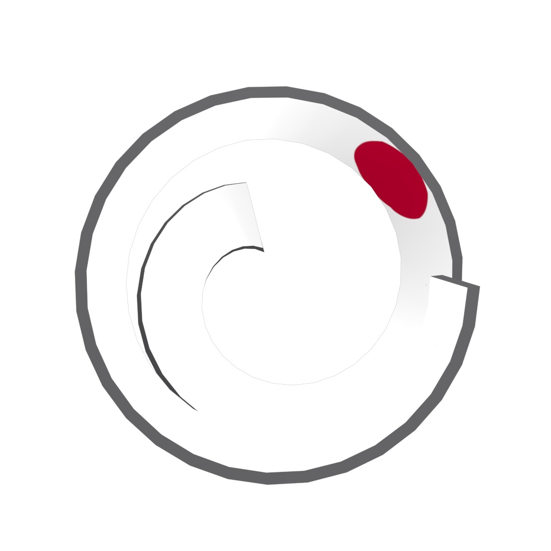 Japan Flag on a double helical spiral structure 3D model_24