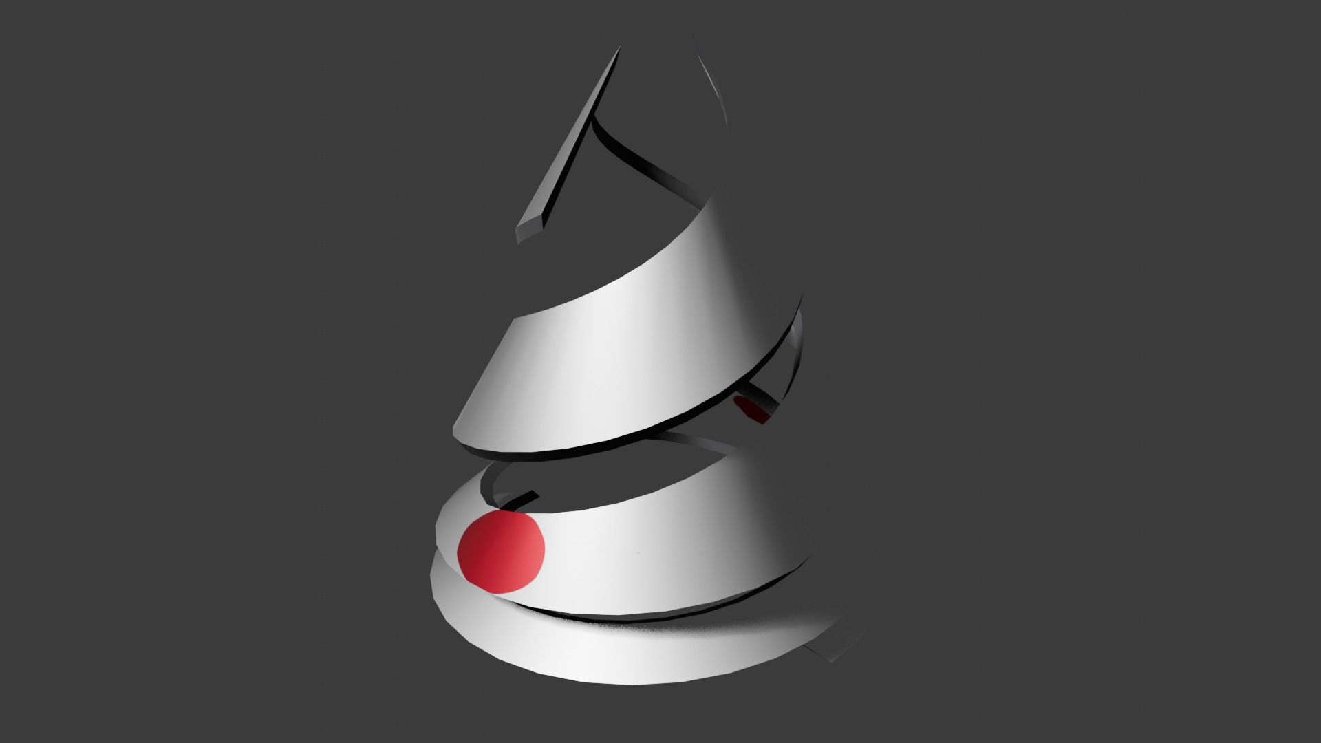 Japan Flag on a double helical spiral structure 3D model_42