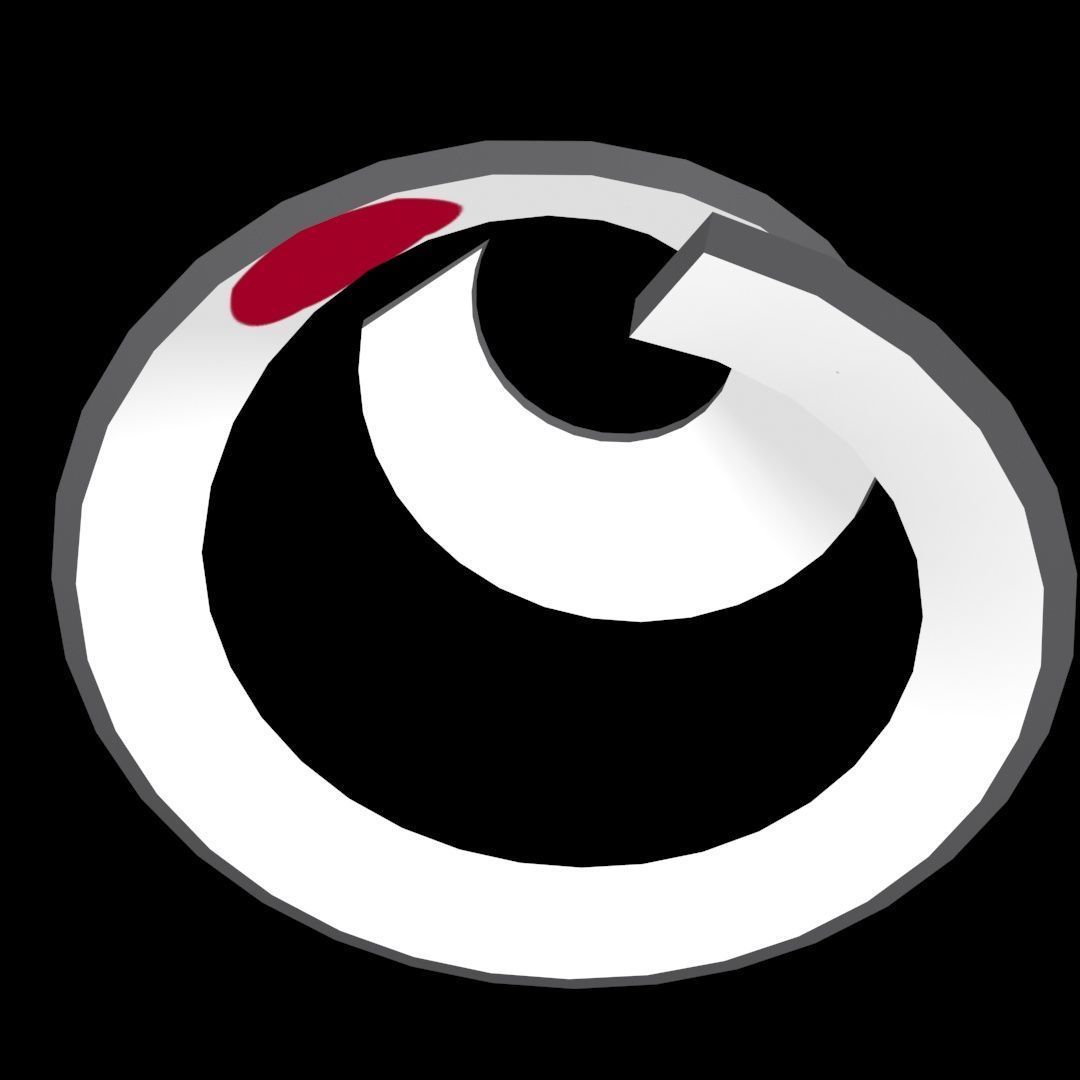 Japan Flag on a double helical spiral structure 3D model_29