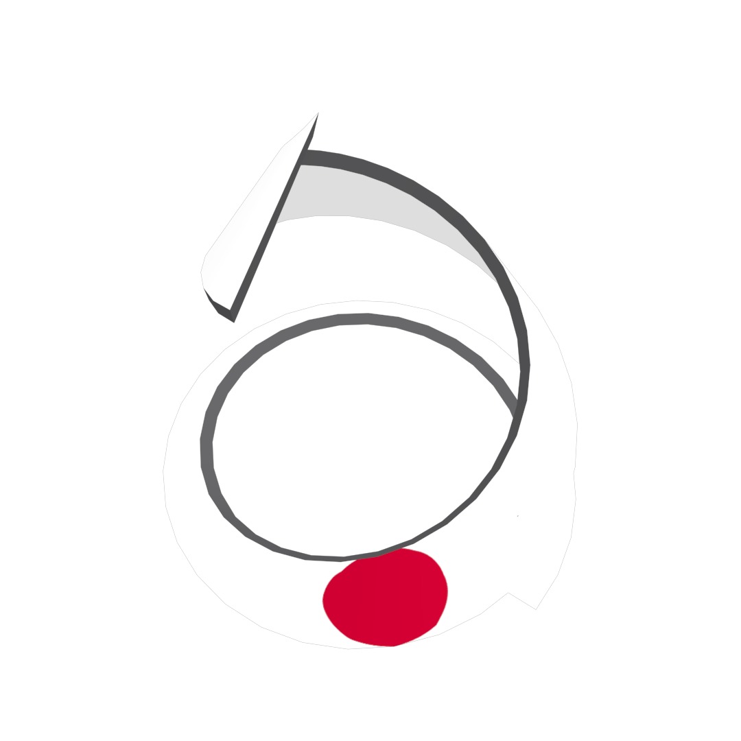 Japan Flag on a double helical spiral structure 3D model_37