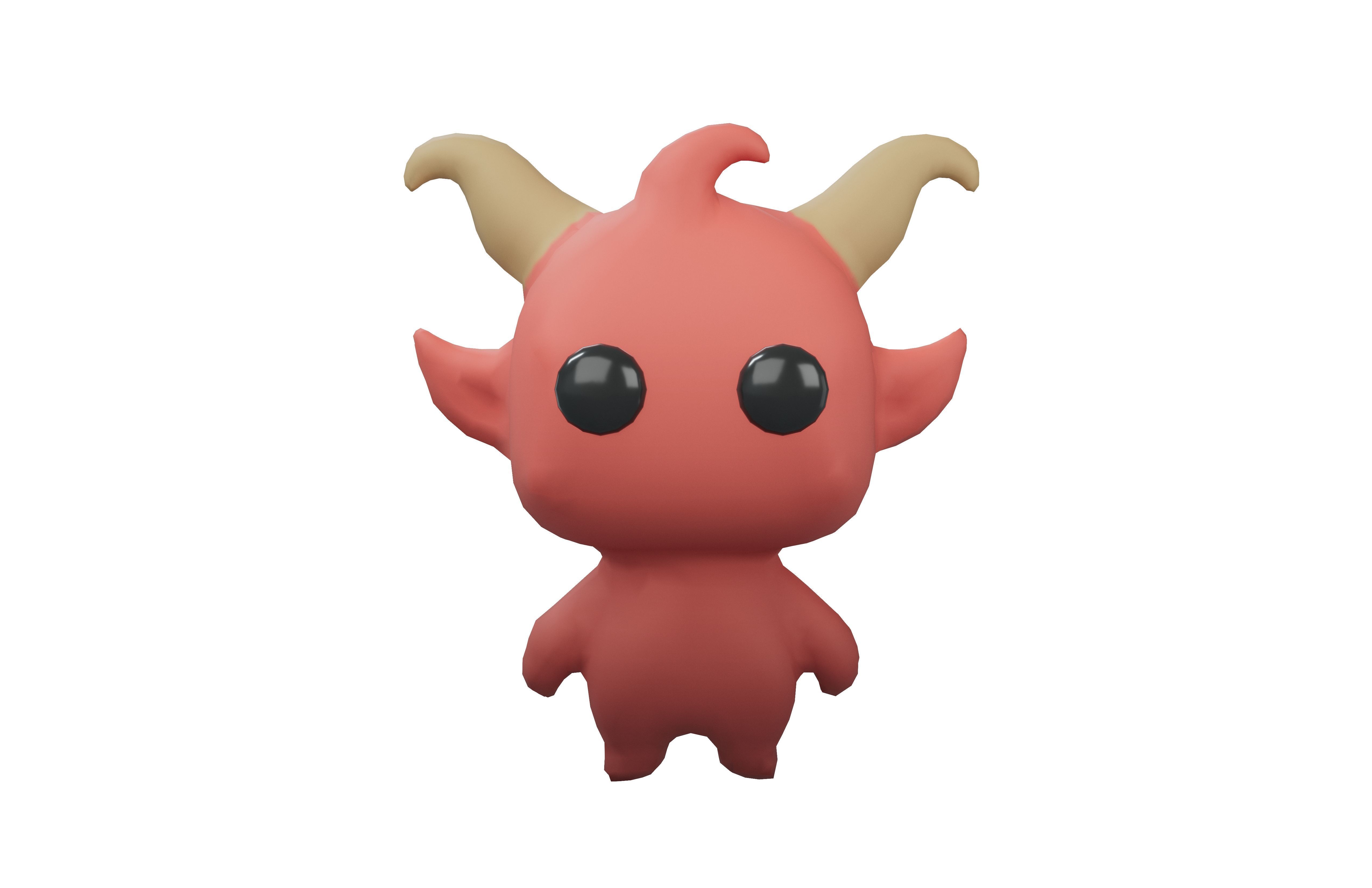 Devil Monster V1 001 Low-poly 3D model_1