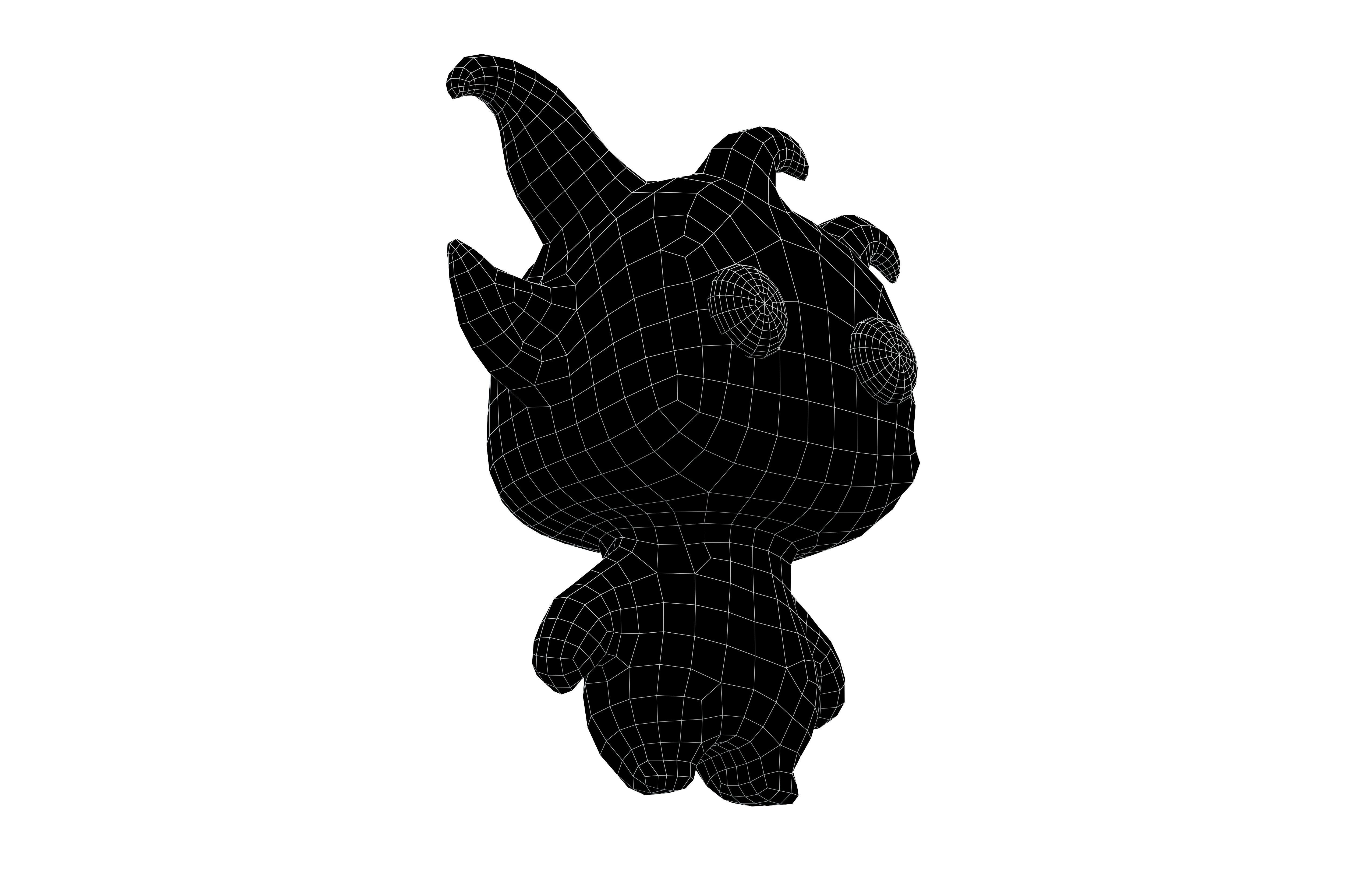 Devil Monster V1 001 Low-poly 3D model_7