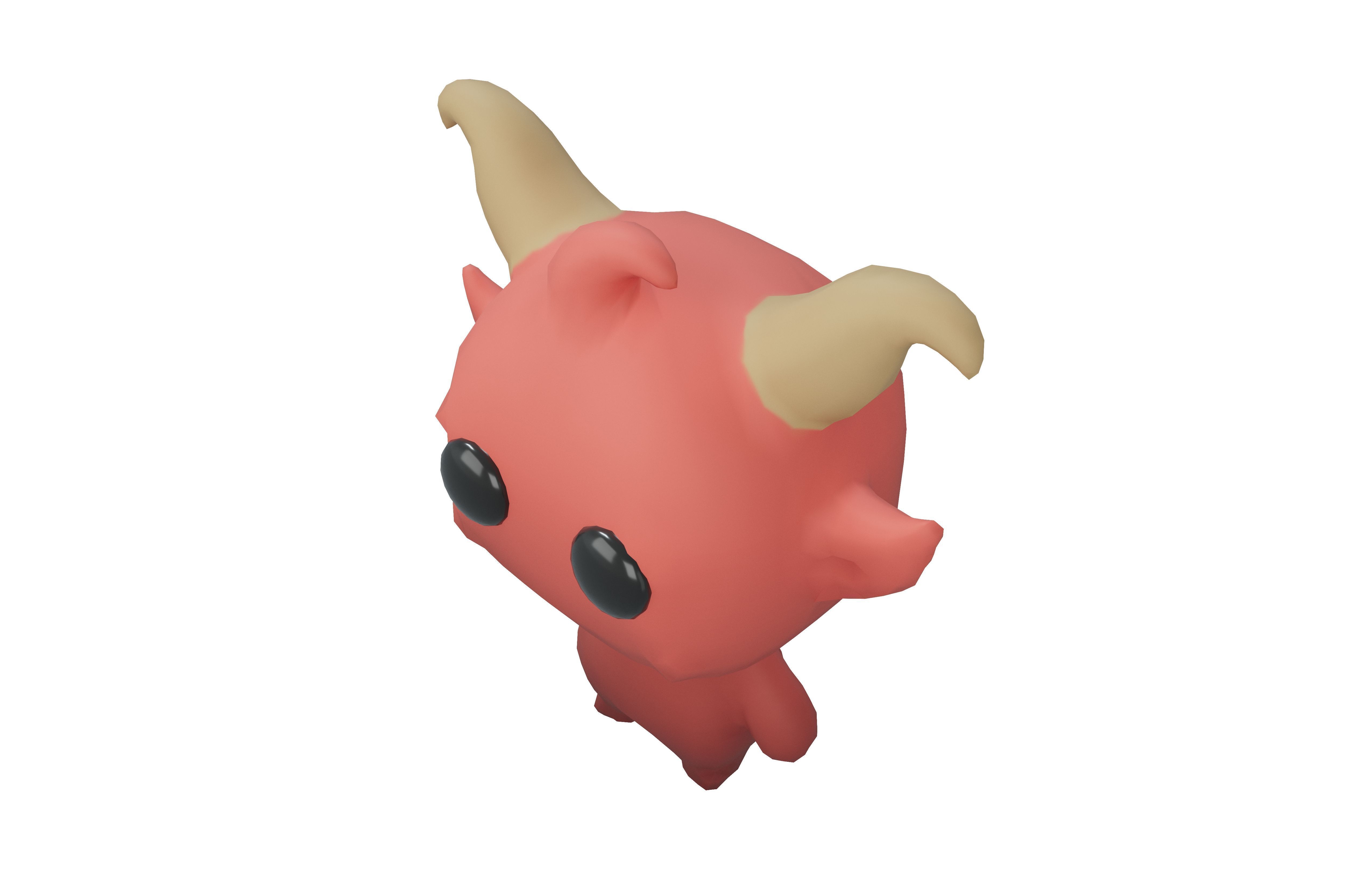 Devil Monster V1 001 Low-poly 3D model_2