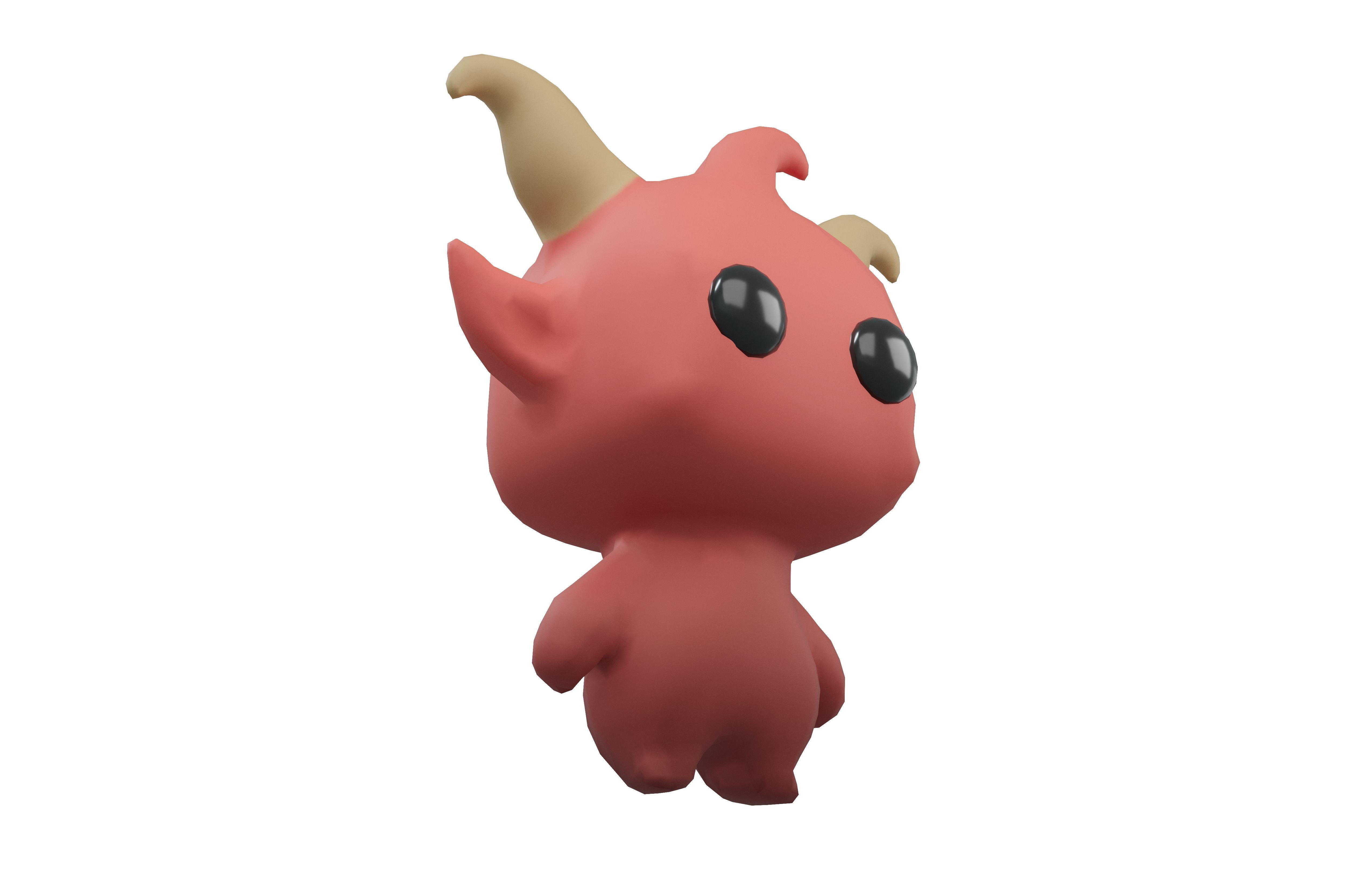 Devil Monster V1 001 Low-poly 3D model_3