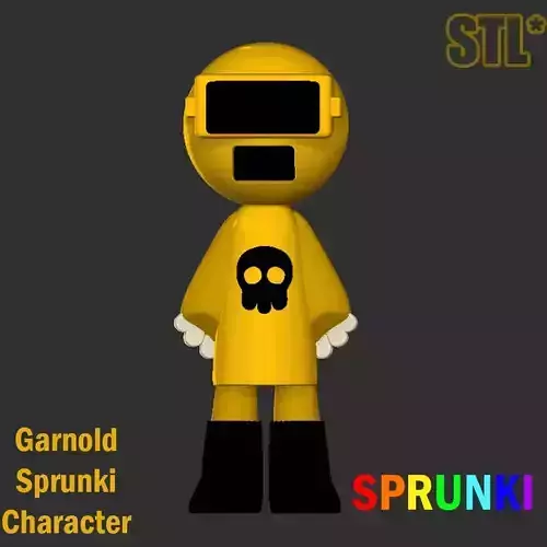 Garnold Gold STL file Sprunki Incredibox STL 3D Character Fanart