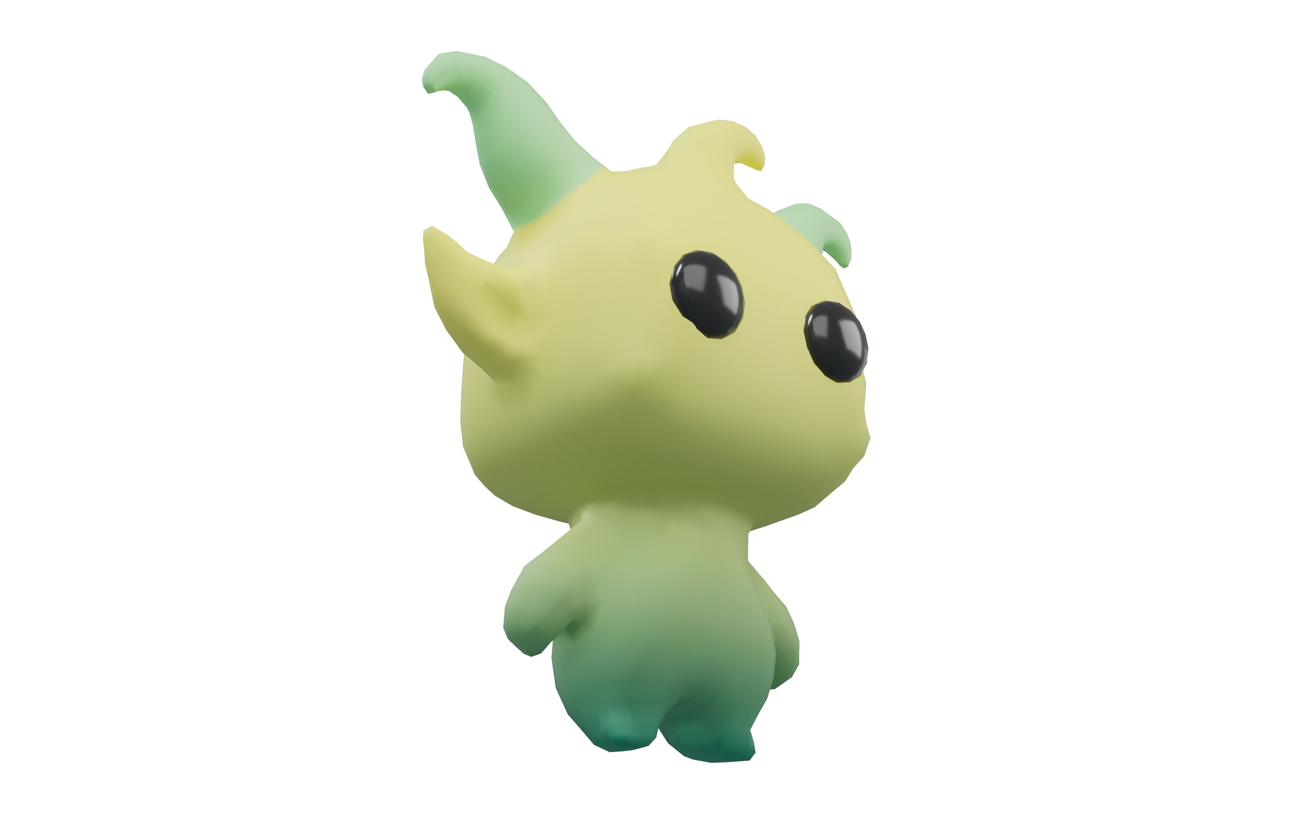 Devil Monster V1 004 Low-poly 3D model_2