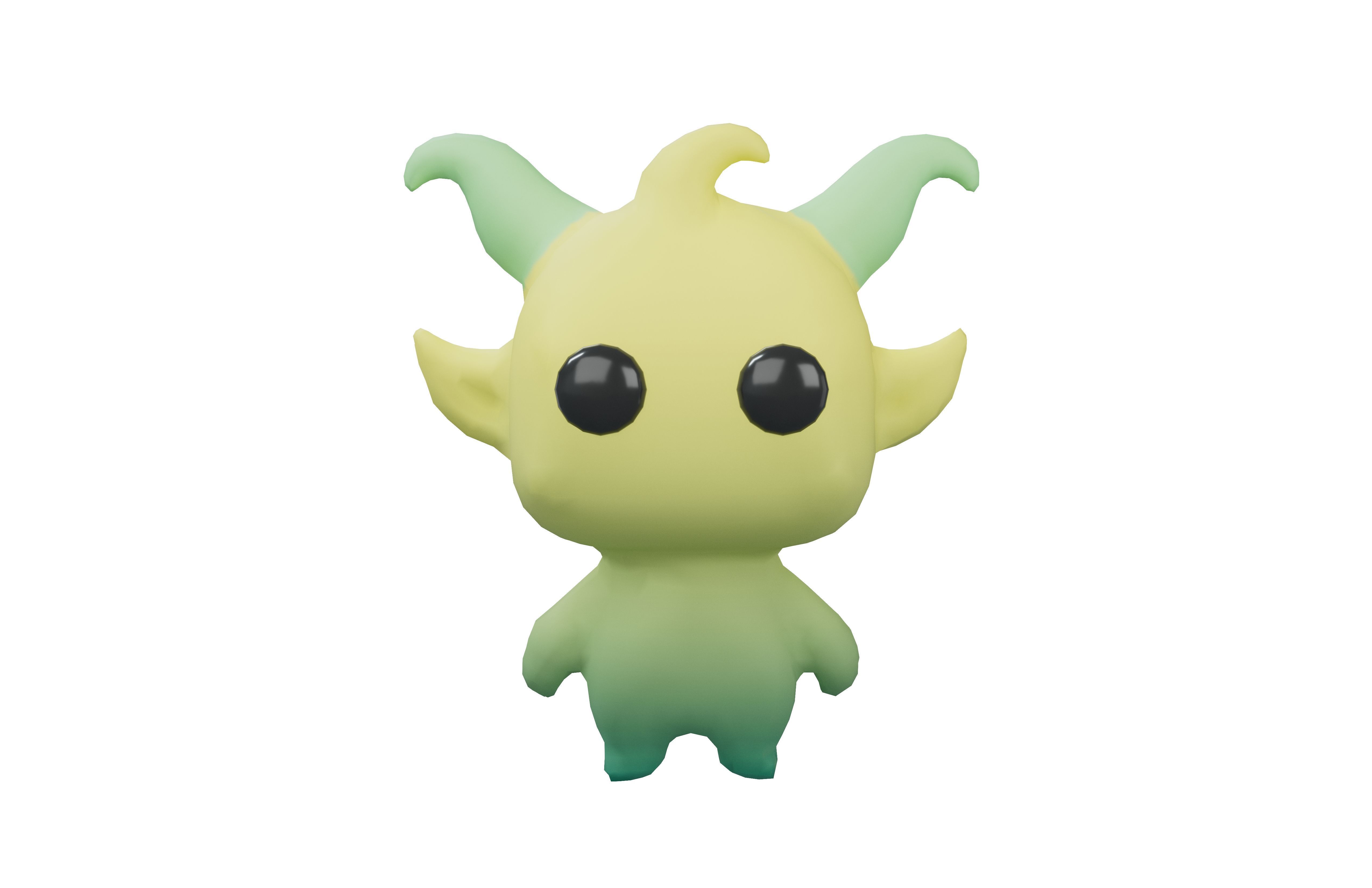 Devil Monster V1 004 Low-poly 3D model_3