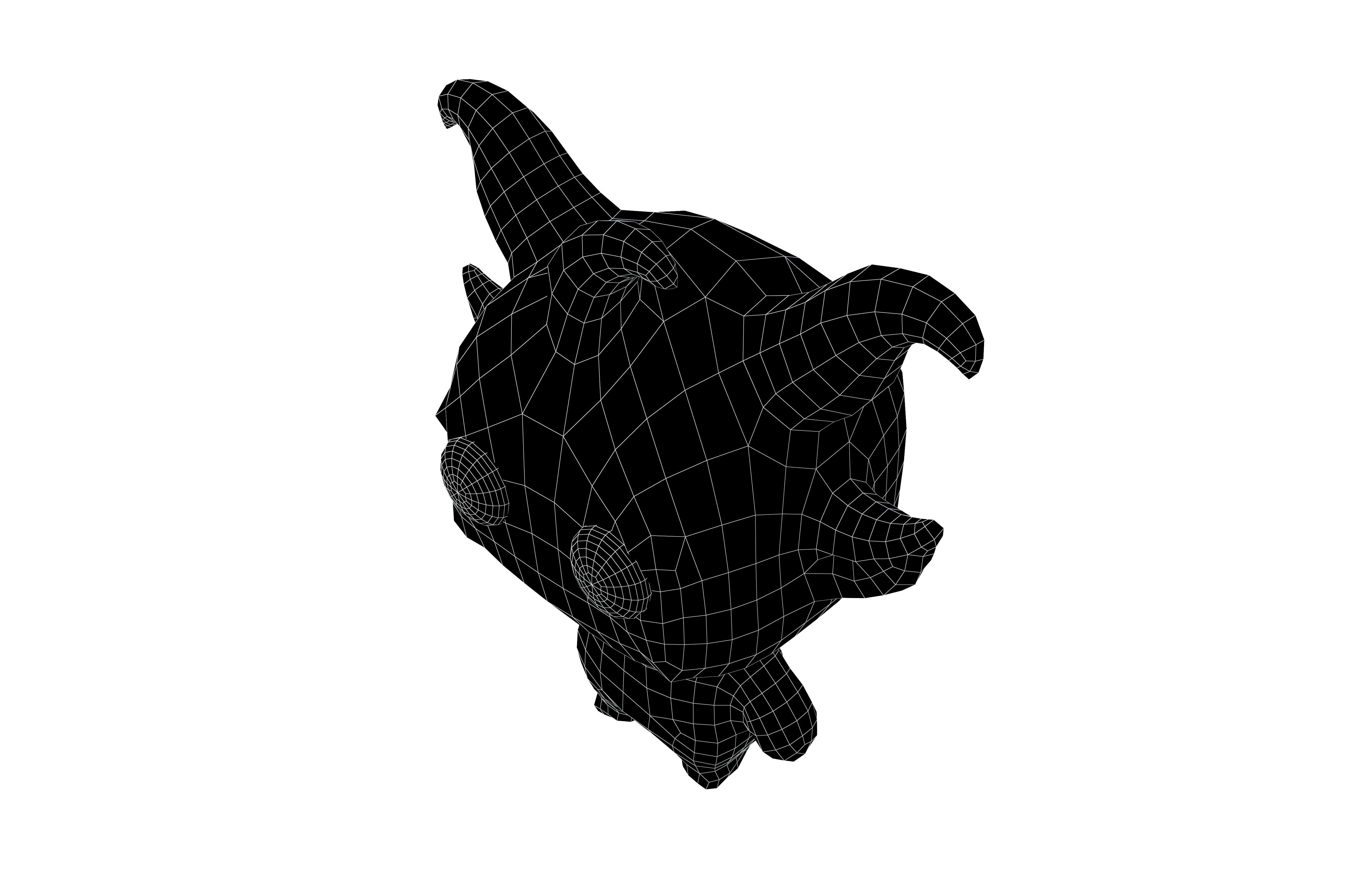 Devil Monster V1 004 Low-poly 3D model_6
