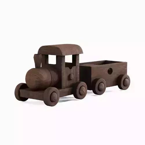 Wooden Toy Train 01 3D model