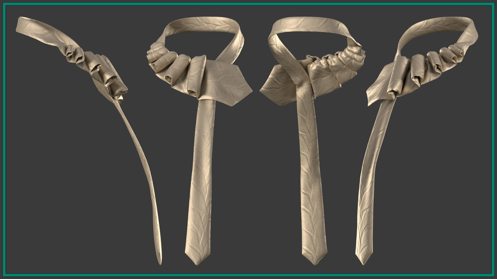 10 female necktie Low-poly 3D model_8