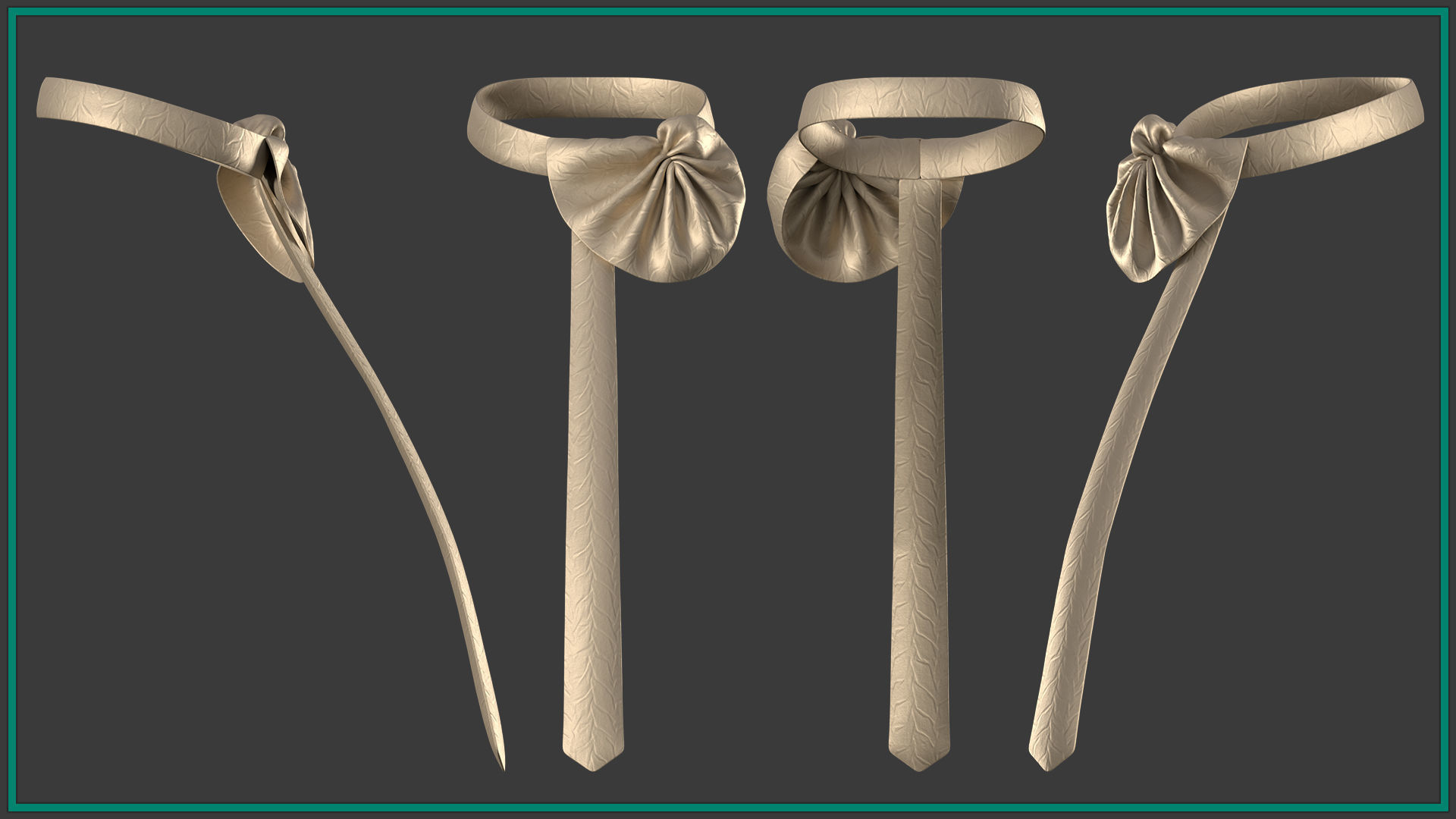 10 female necktie Low-poly 3D model_5