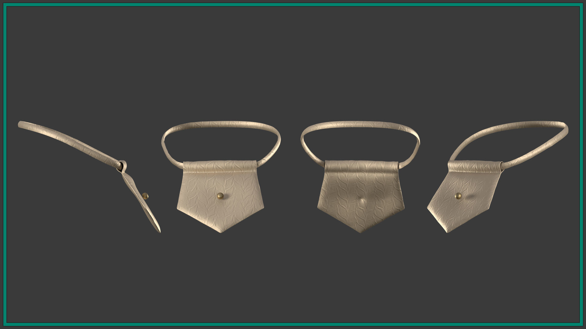 10 female necktie Low-poly 3D model_1