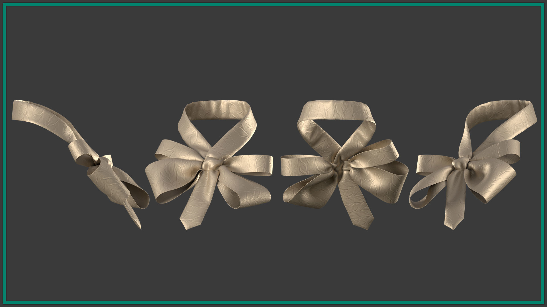 10 female necktie Low-poly 3D model_6