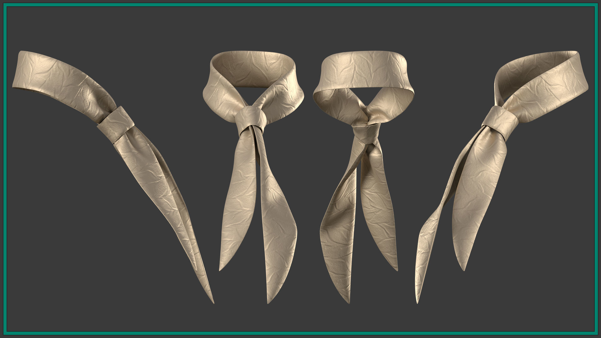 10 female necktie Low-poly 3D model_7