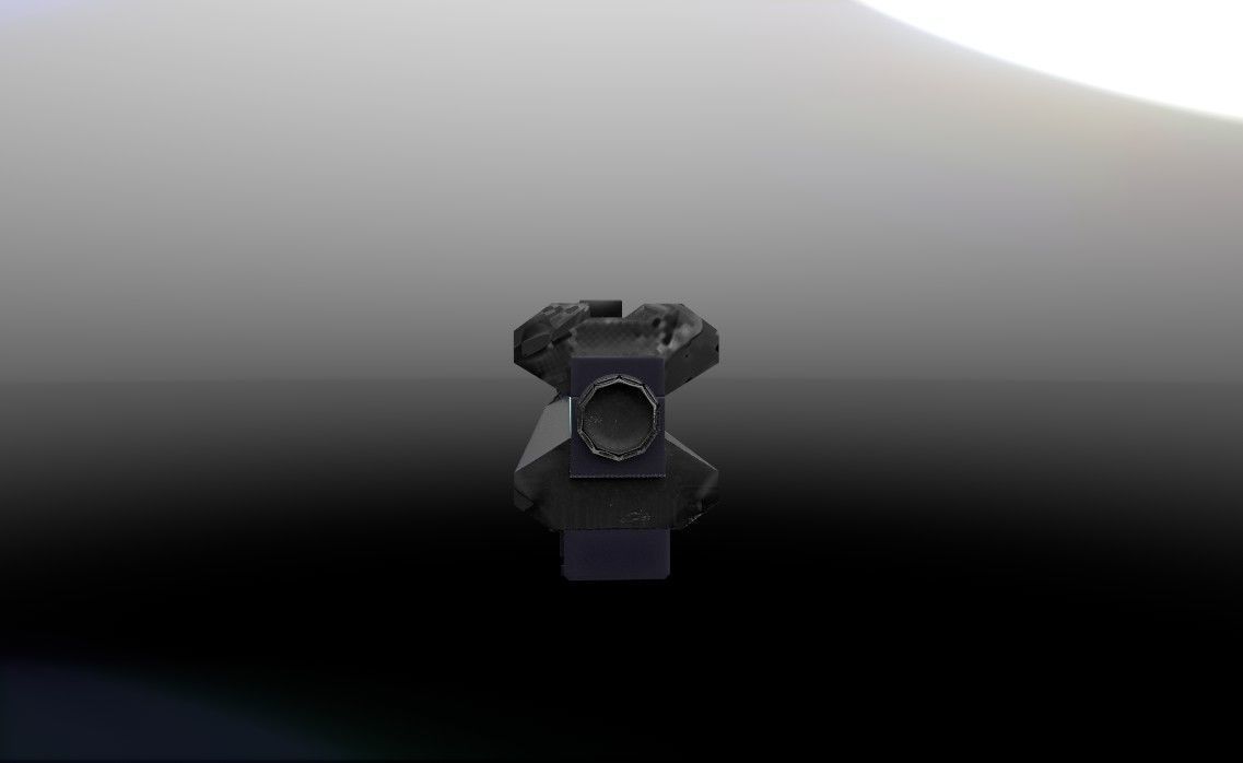 LowPolygon Scifi Rifle 3D model  Low-poly 3D model_3