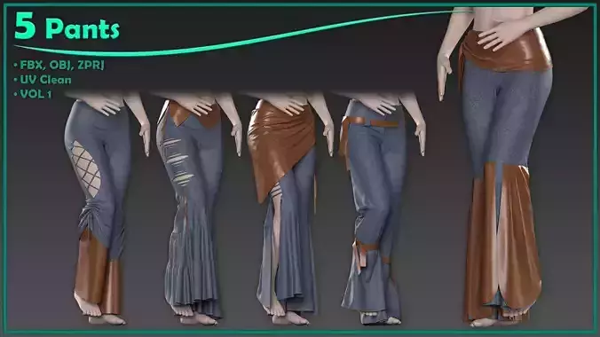 5 female pants