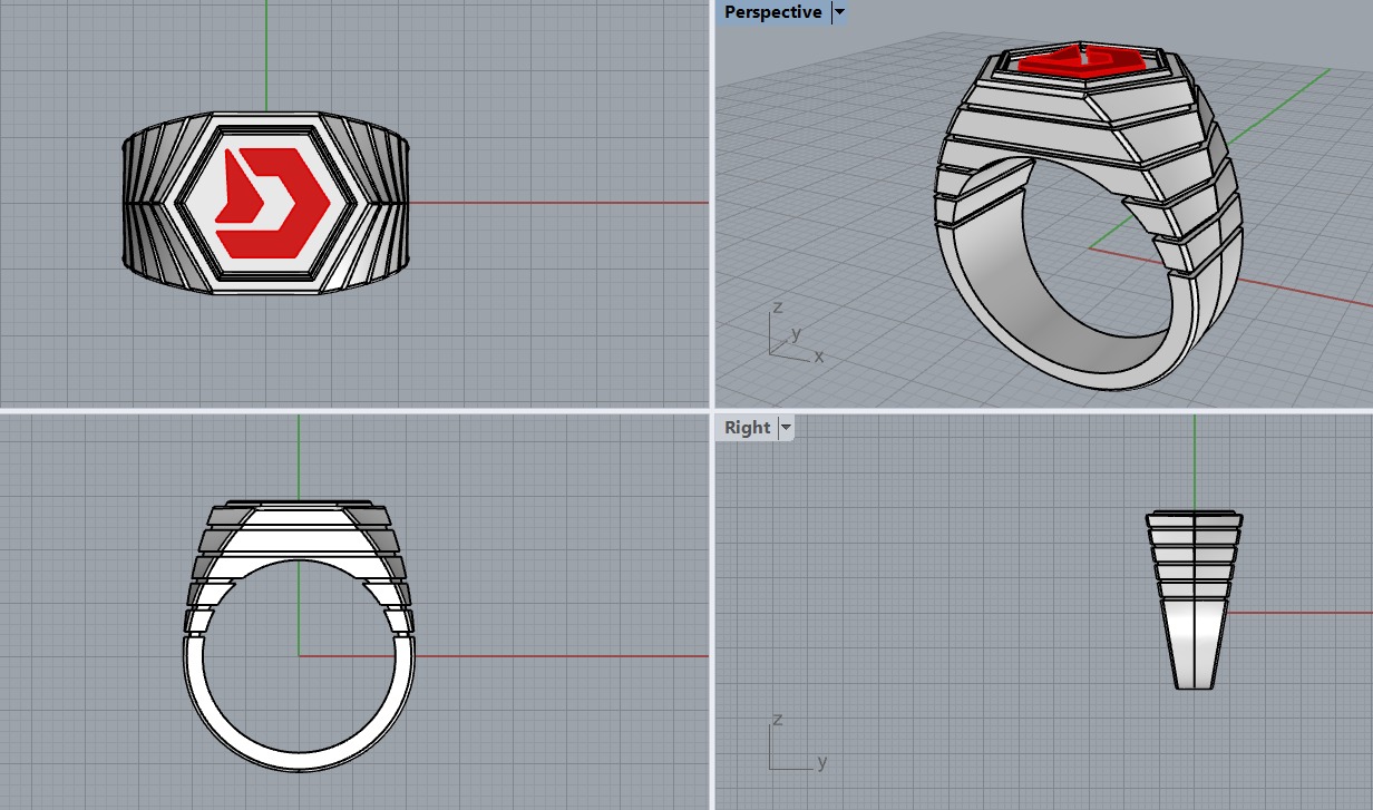 Ring 18mm for man DexNet 3D print model_9