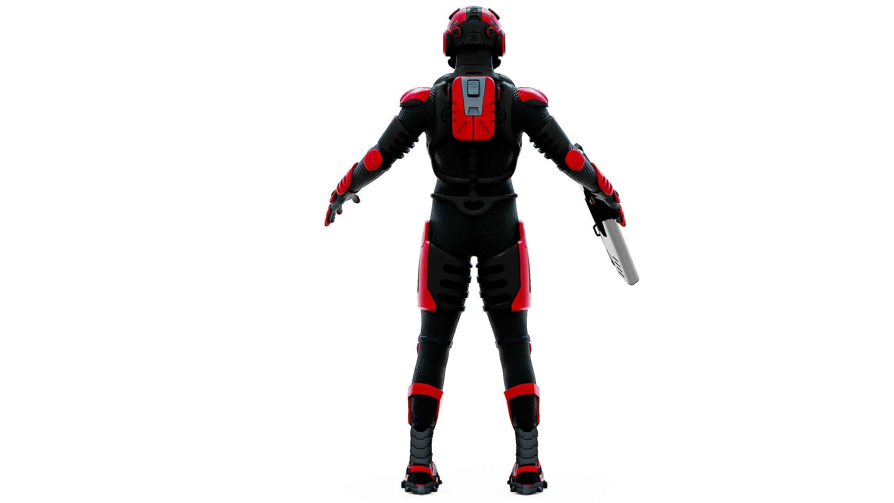 MECHA SOLDIER-L  Rigged for Unreal Engine - Unity - MIXAMO 3D model_31