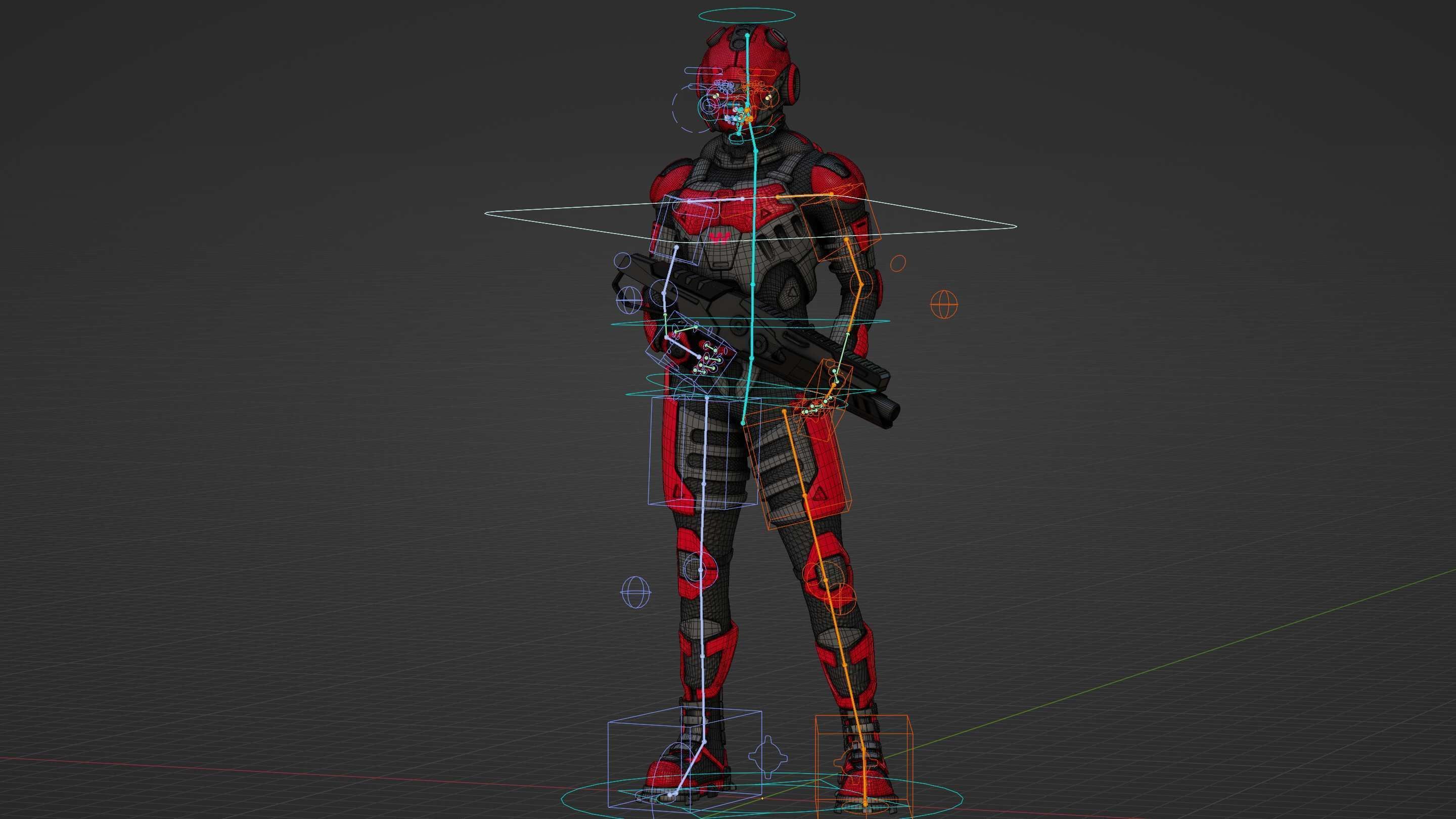 MECHA SOLDIER-L  Rigged for Unreal Engine - Unity - MIXAMO 3D model_37
