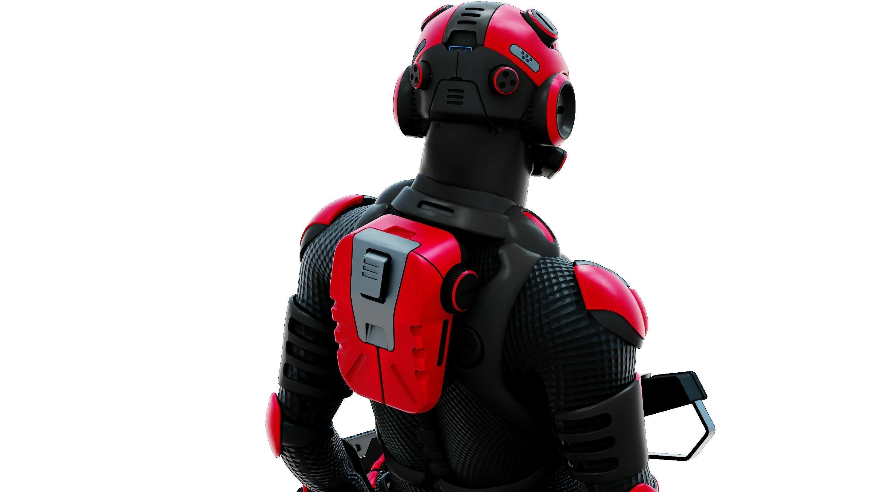 MECHA SOLDIER-L  Rigged for Unreal Engine - Unity - MIXAMO 3D model_26