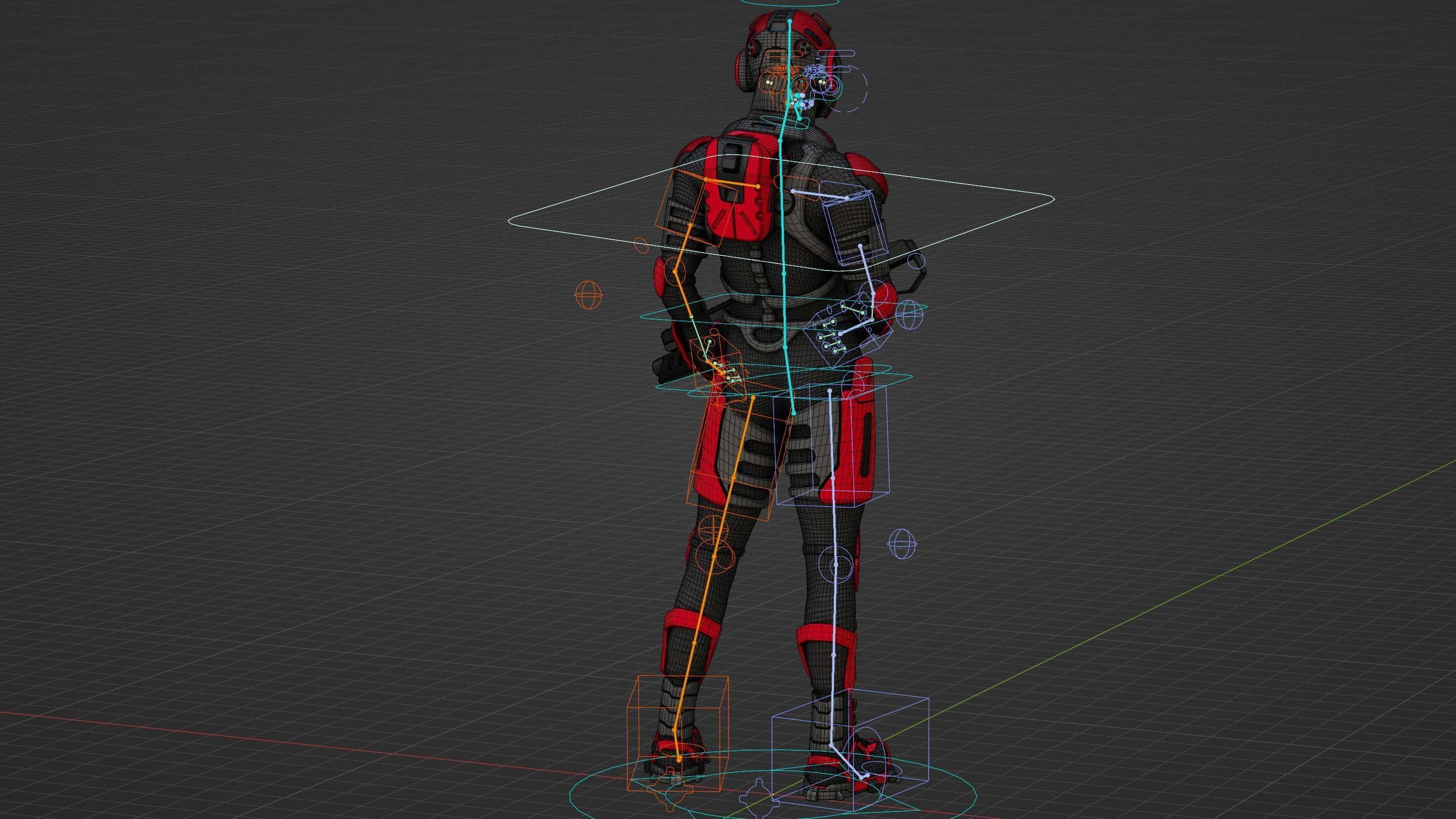 MECHA SOLDIER-L  Rigged for Unreal Engine - Unity - MIXAMO 3D model_38
