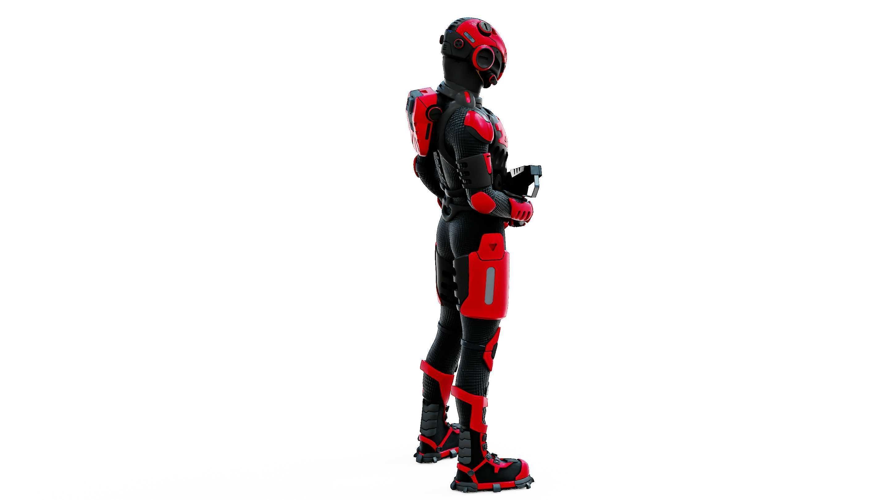 MECHA SOLDIER-L  Rigged for Unreal Engine - Unity - MIXAMO 3D model_12