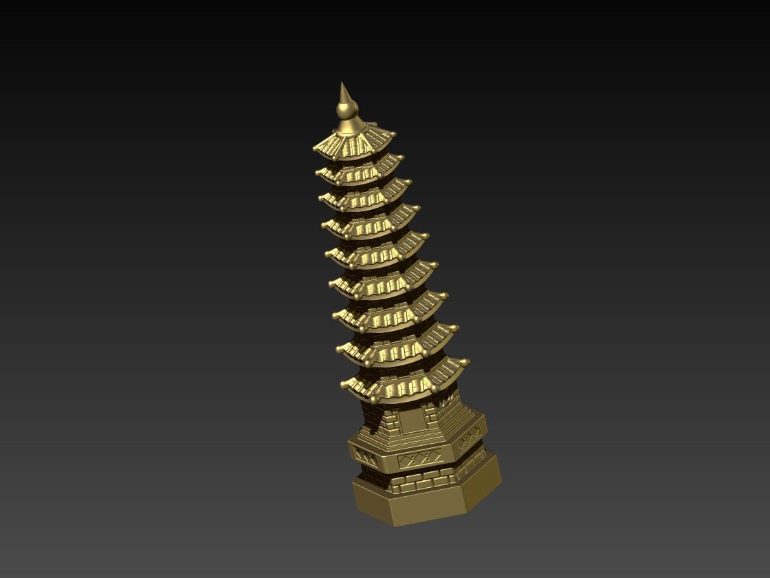 9-Level Wen Chang Pagoda 3D print model_1