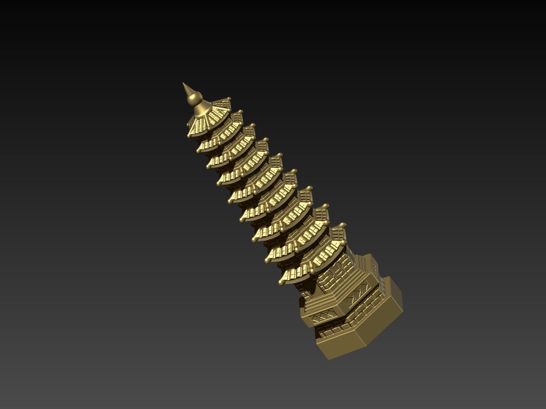 9-Level Wen Chang Pagoda 3D print model_2