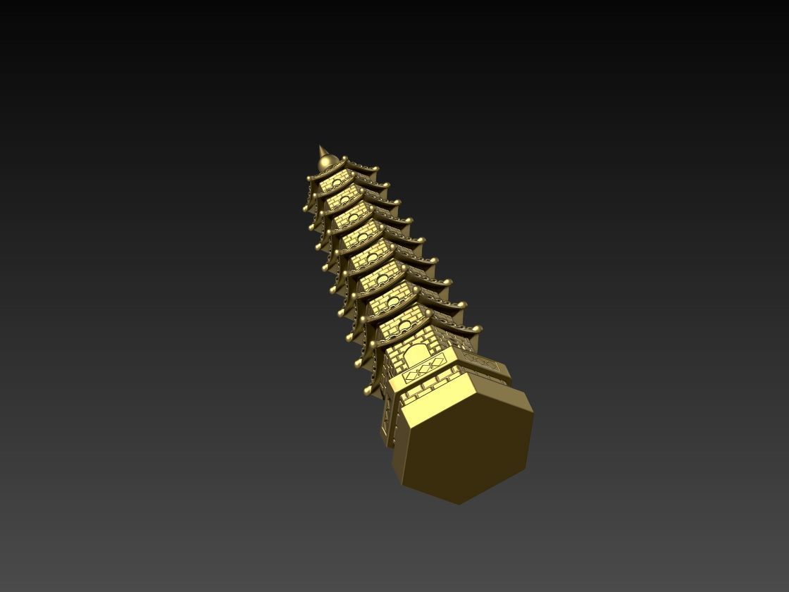 9-Level Wen Chang Pagoda 3D print model_3