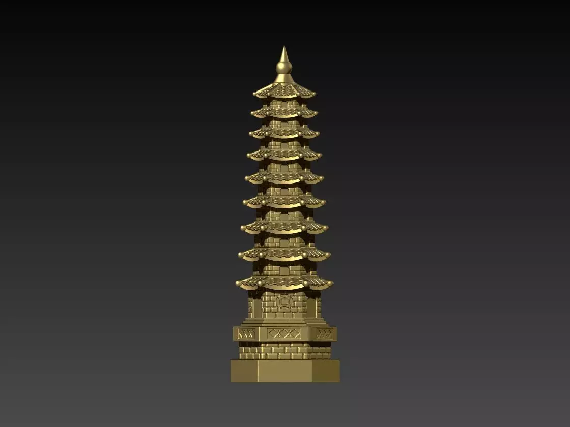 9-Level Wen Chang Pagoda 3D print model_0
