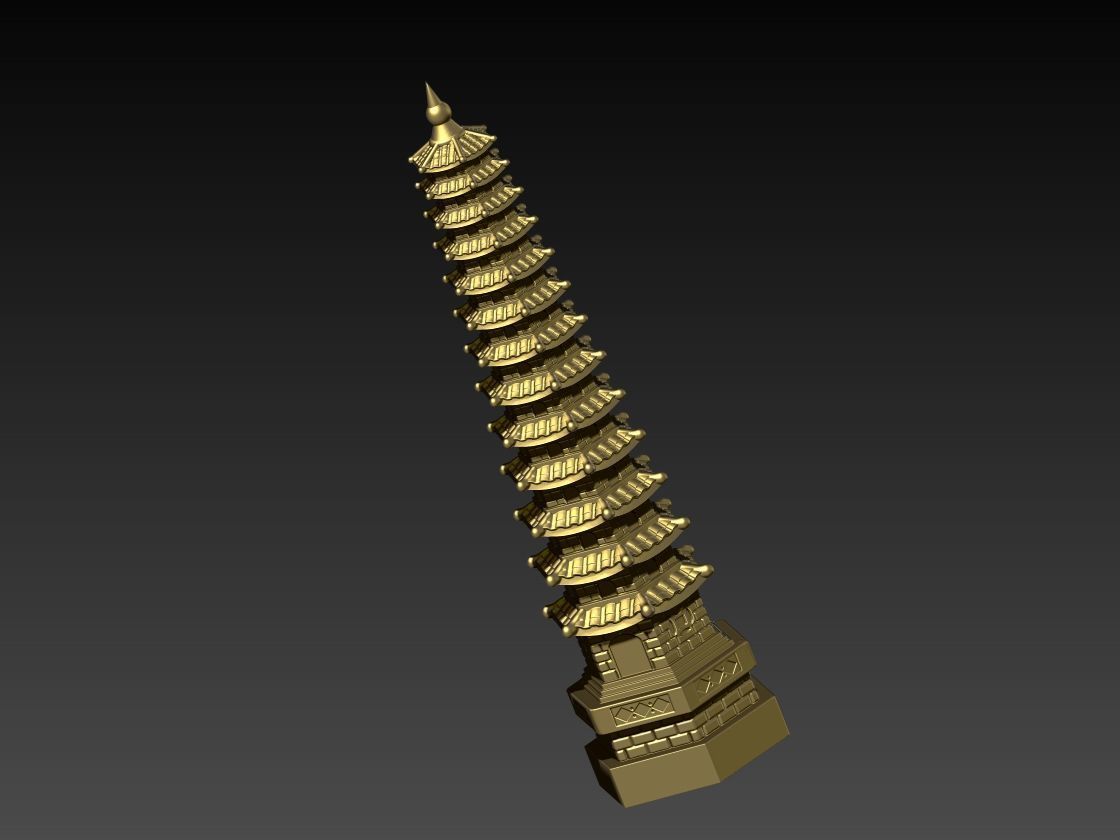 13-Level Wen Chang Pagoda 3D print model_1