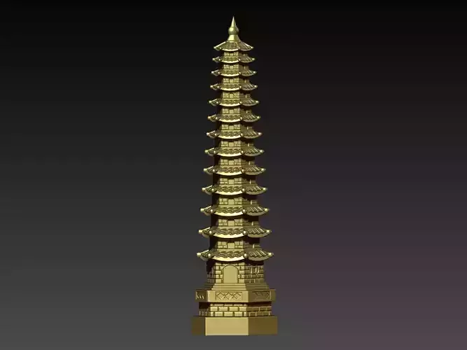 13-Level Wen Chang Pagoda 3D print model 13-Level Wen Chang Pagoda 3D print model