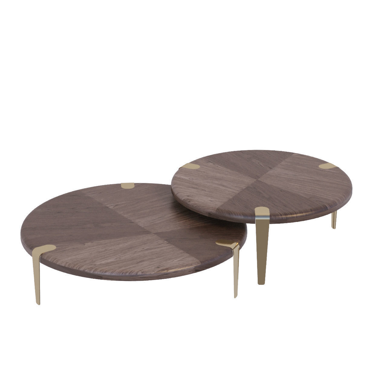 Wooden center table  3D model_2
