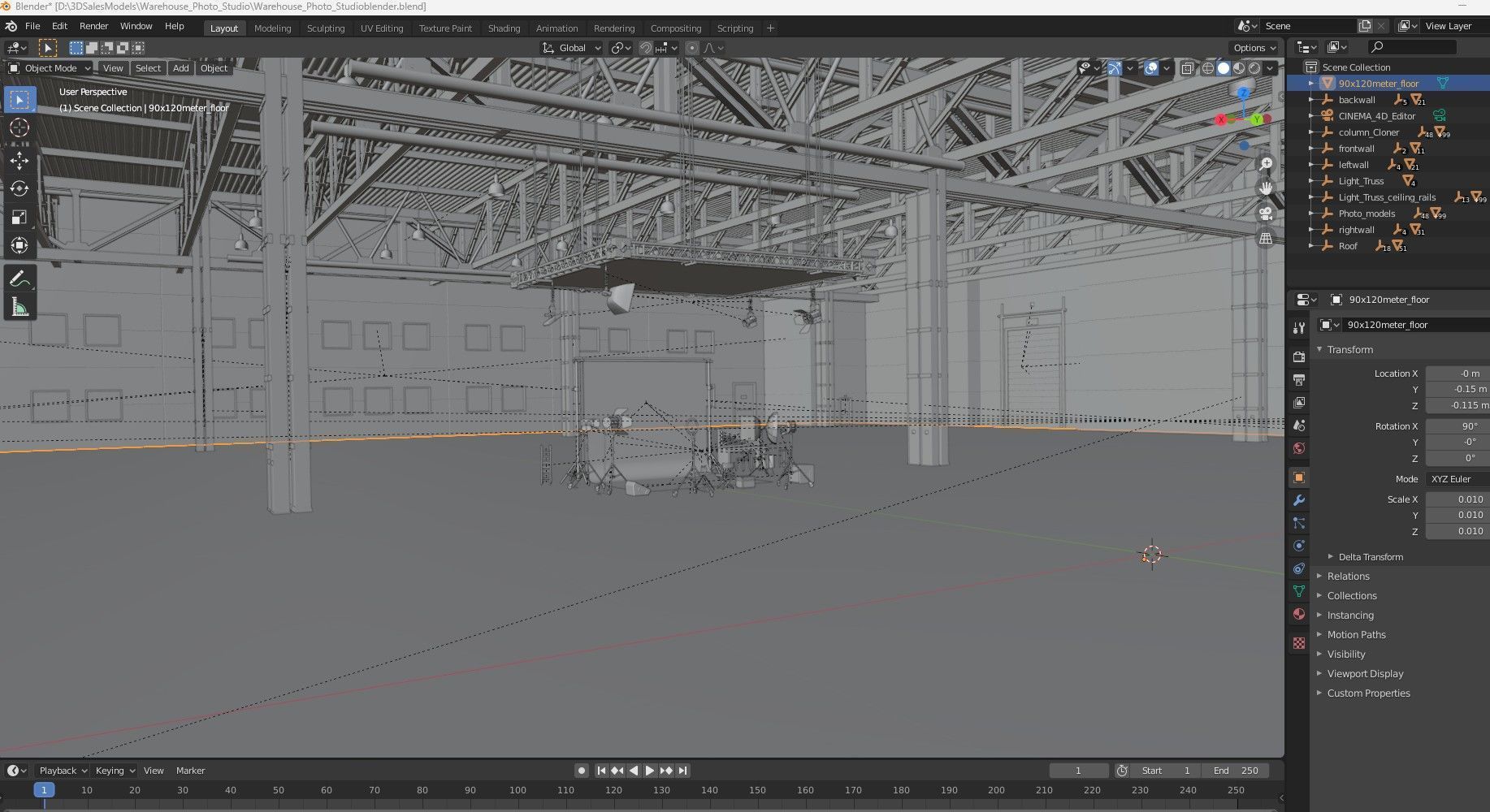 Warehouse Photo Studio 3D model_22