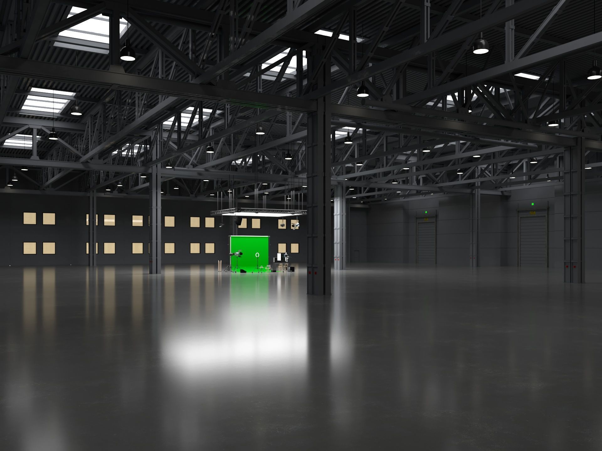 Warehouse Photo Studio 3D model_8