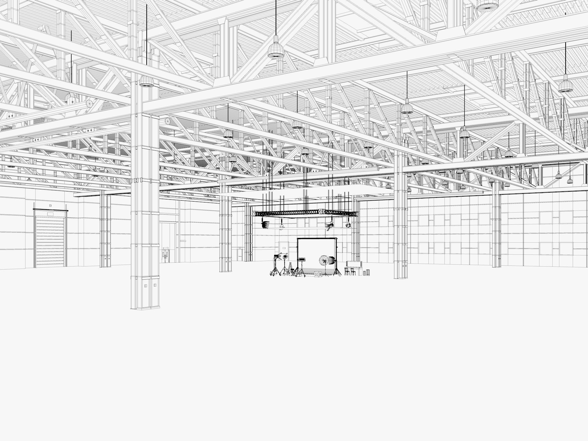 Warehouse Photo Studio 3D model_16